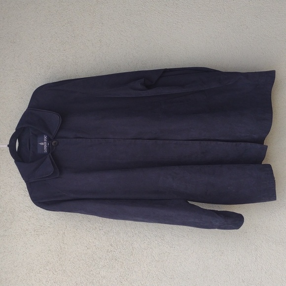 Y2K London Fog Black Short Trench Coat 2X Vintage - Picture 1 of 10